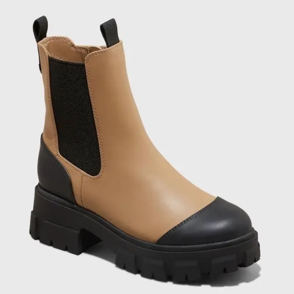 - A new day waterproof chunky heel booties